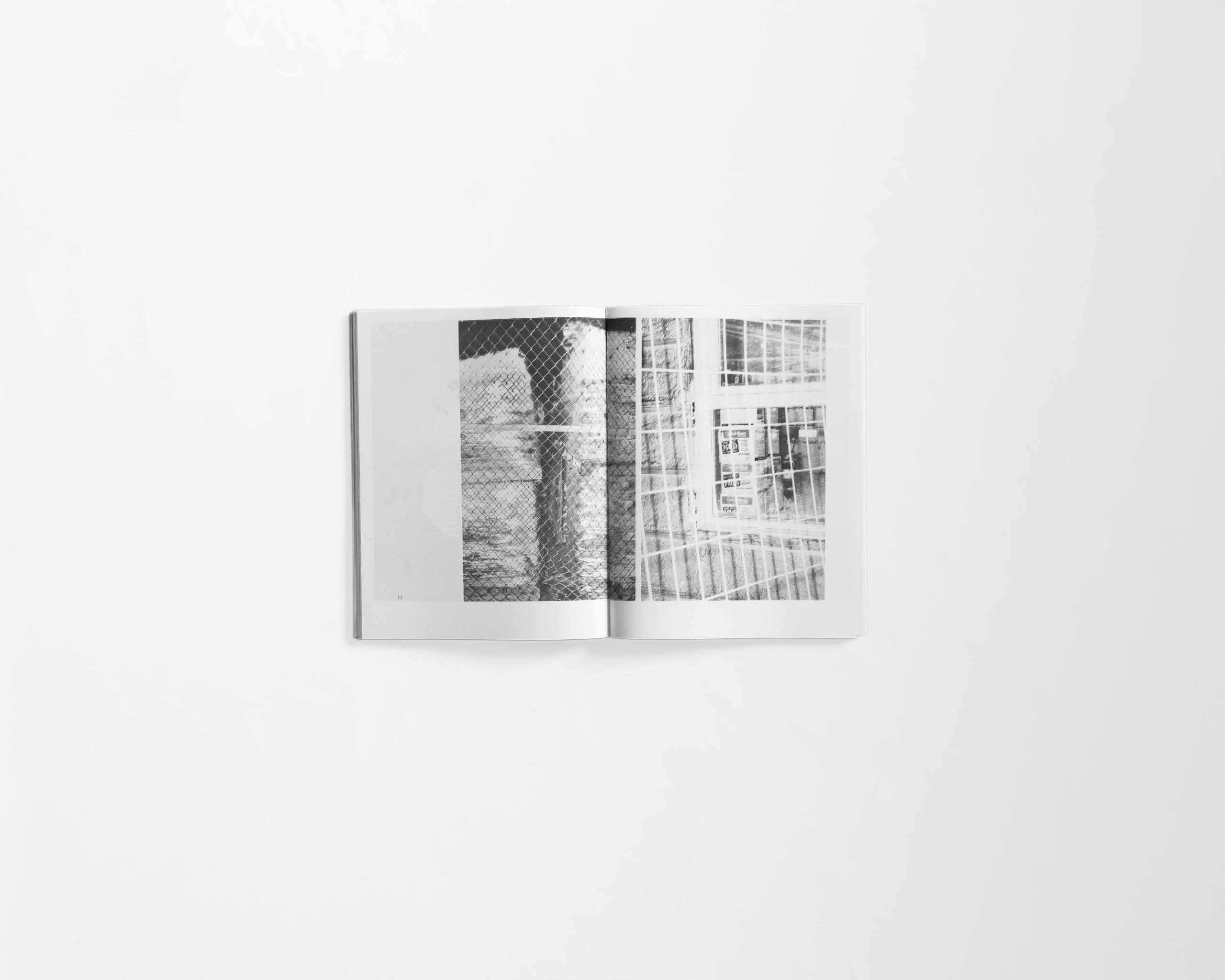 art book with street photography of construction site at night