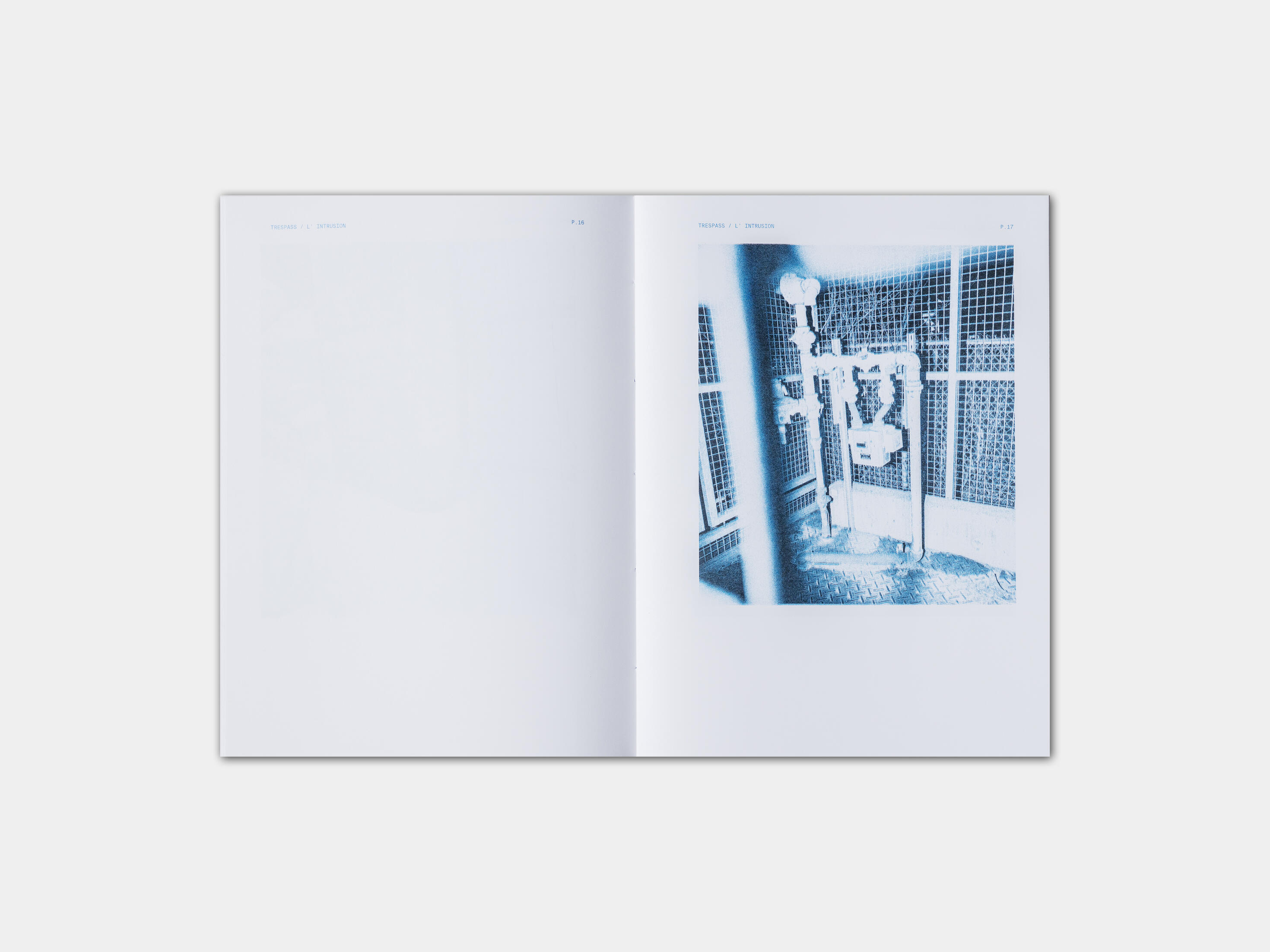 art book with street photography of construction site at night