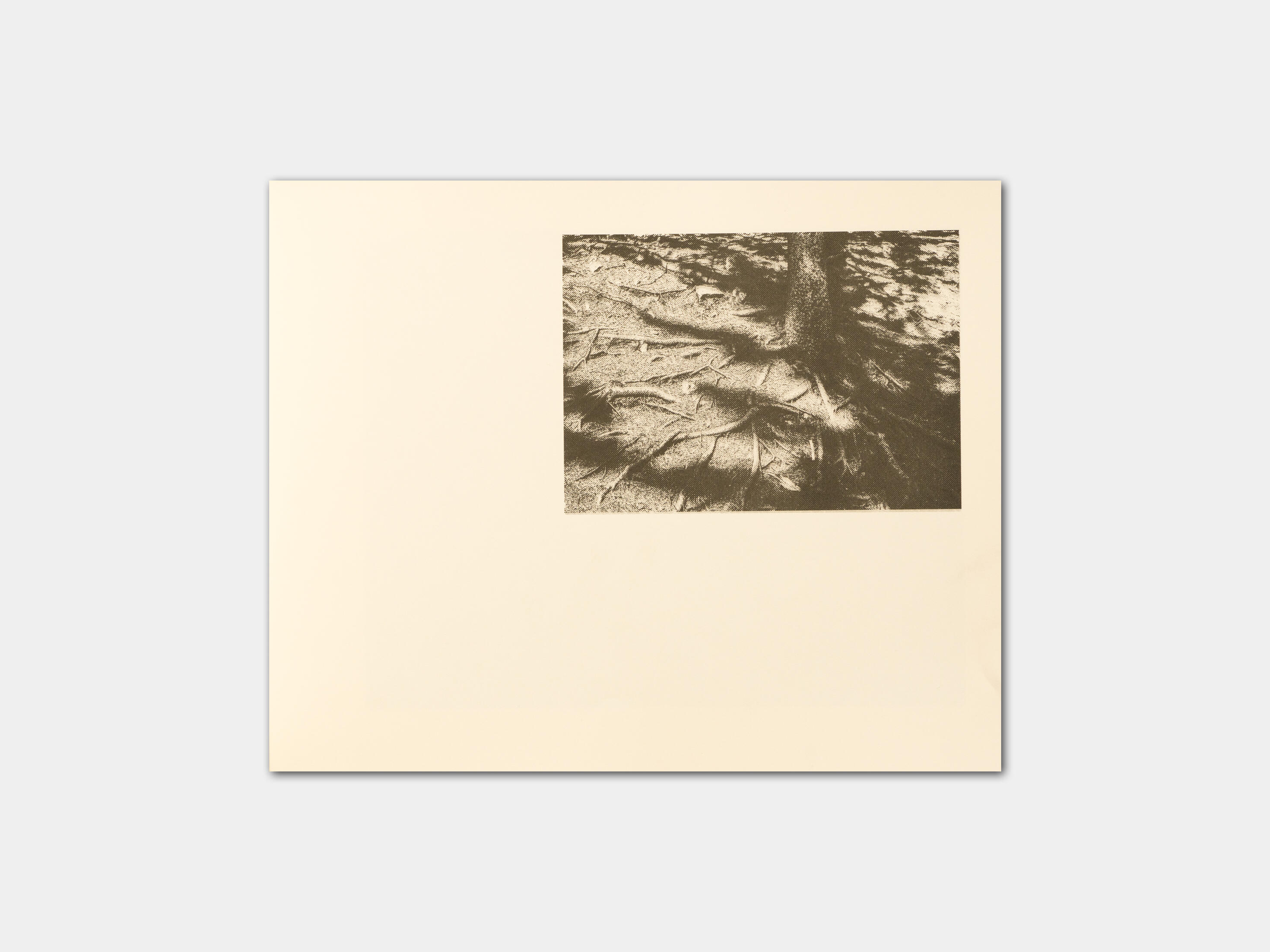 art book with abstract black and white image of a mans face