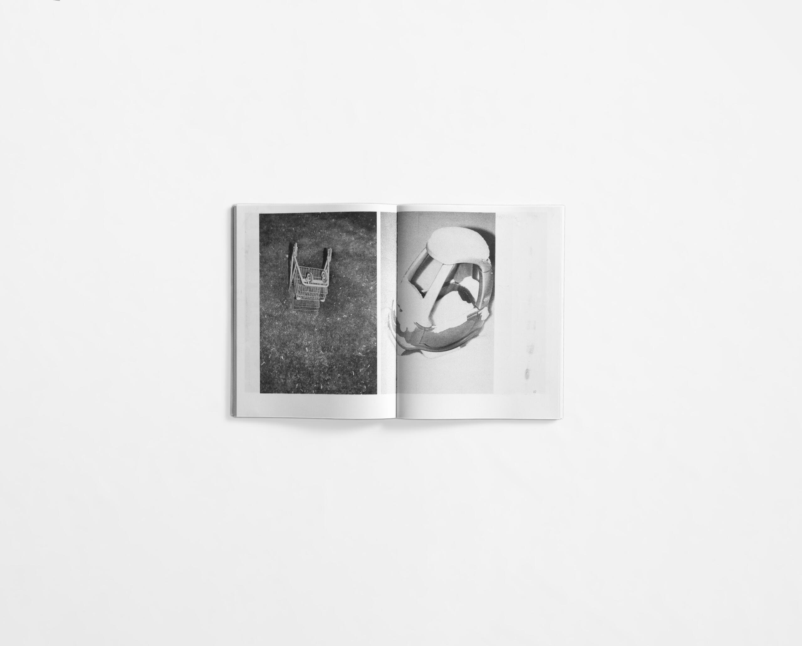 art book with street photography of abandoned objects at night