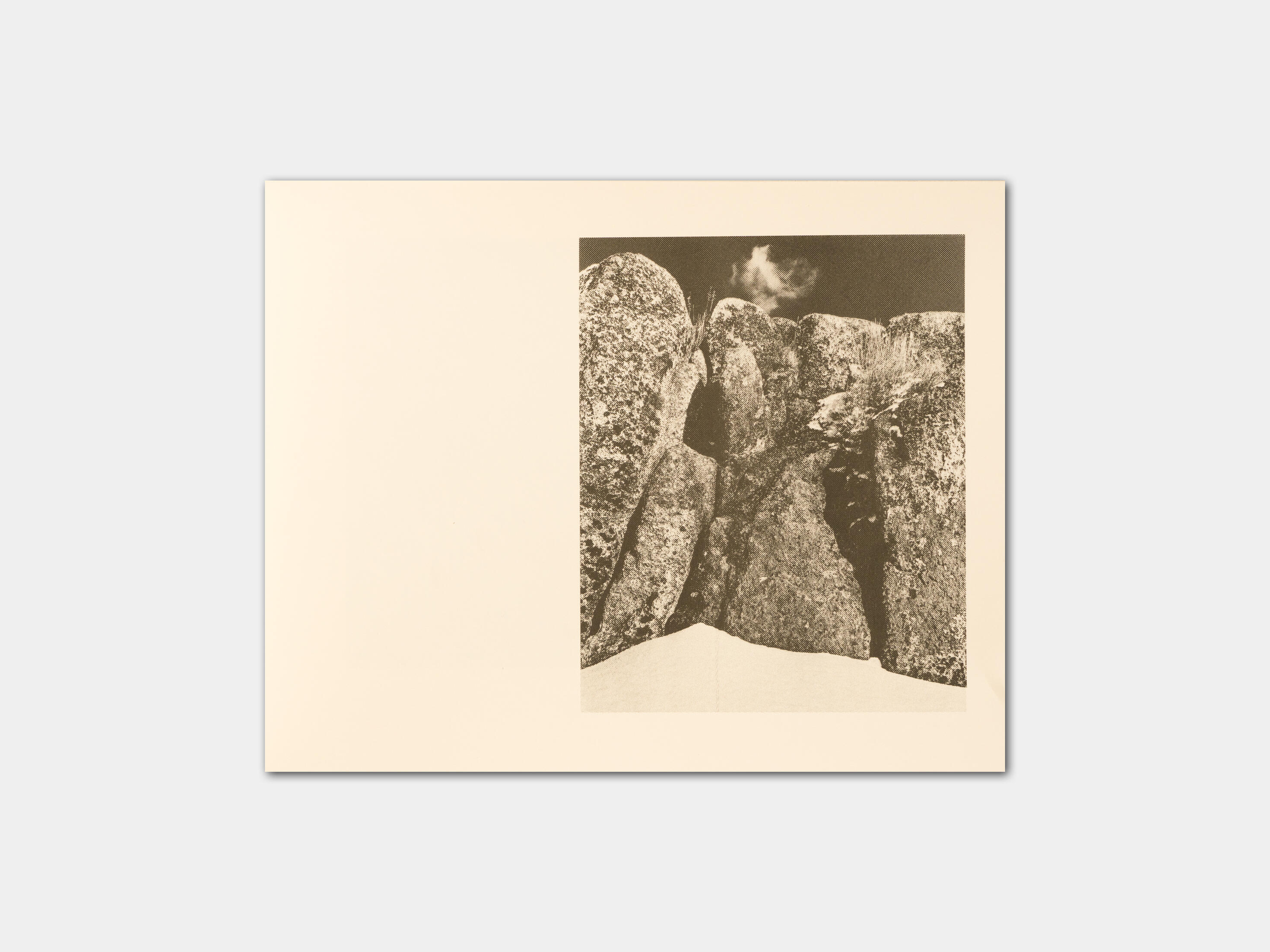 art book with abstract black and white image of a close up face